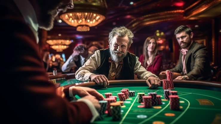 Sic Bo dice table with betting layout and live dealer
